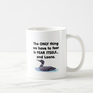 Loons för skräck sig själv kaffemugg