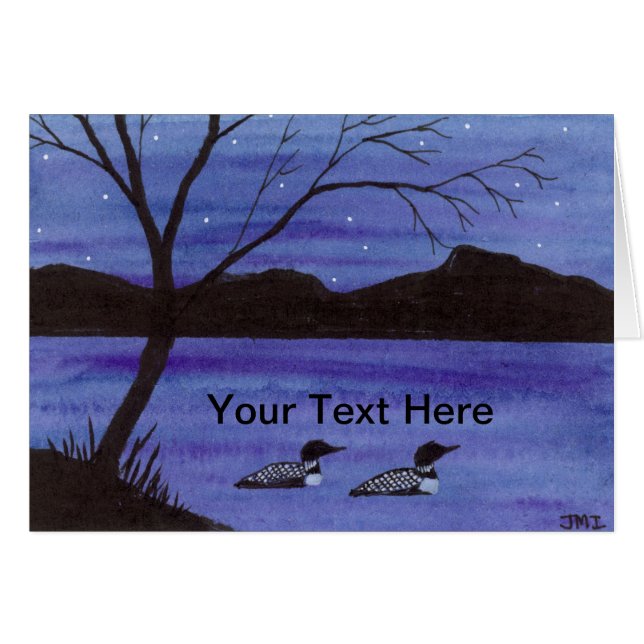 Loons Hälsningskort (Framsidan Horizontal)