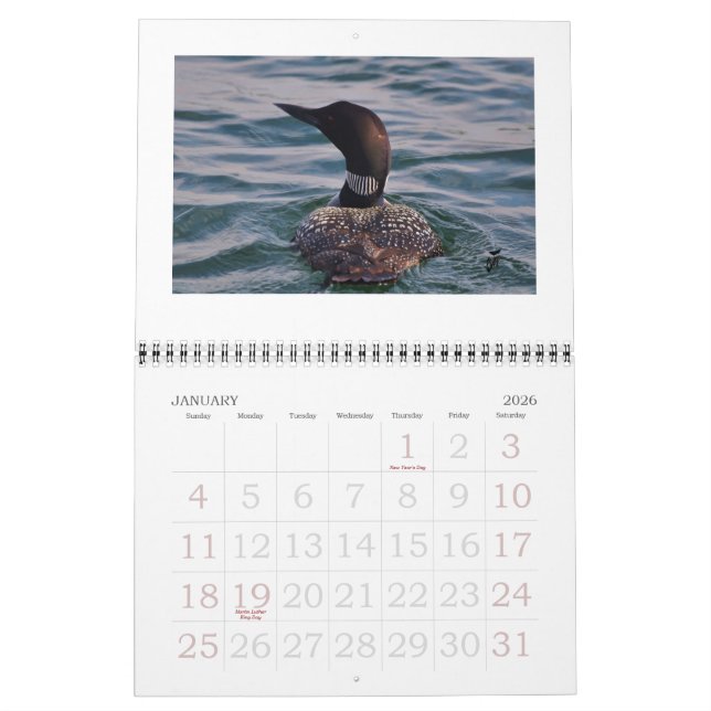 Loons på Rideauen Kalender (Jan 2026)