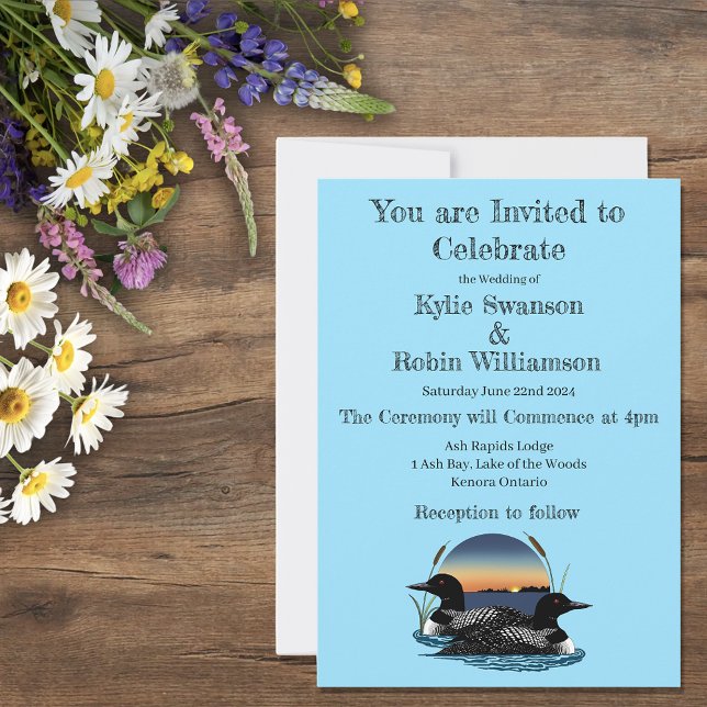 Loons Sunset Blue Inbjudningar (Skapare uppladdad)