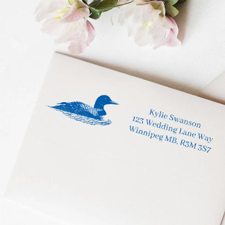 Loons Sunset BluevWedding Självfärgande Stämpel