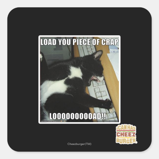 LOOOOOOOOAD FYRKANTIGT KLISTERMÄRKE (Framsida)