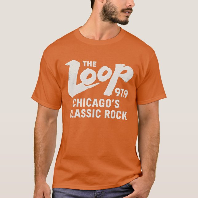 Loop 97.9 - Chicago’s Classic Sten Radio T Shirt (Framsida)