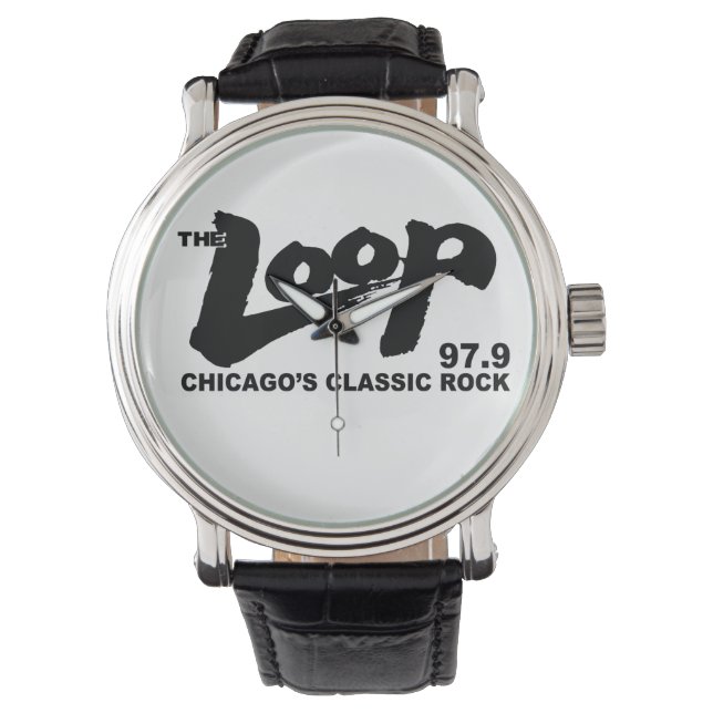 Loop 97.9 FM Chicago's Classic Sten Armbandsur (Framsida)