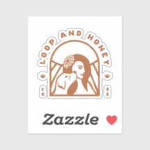 Loop and Honung Represent Logotyp Sticker in Coppe