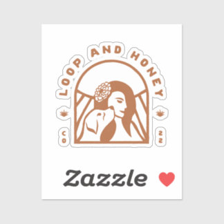 Loop and Honung Represent Logotyp Sticker in Coppe Klistermärken