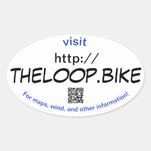 Loop! Information om Tucsons cykel väg! Ovalt Klistermärke