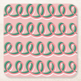 Loopande coaster underlägg papper kvadrat