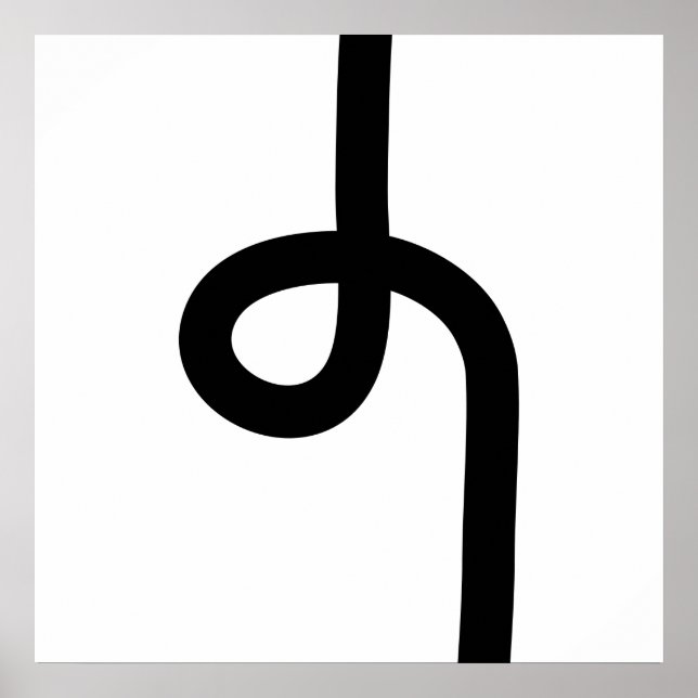 Looped Line - svartvitt Poster (Framsidan)