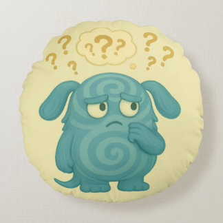 Loopi Kissen – Das nachdenkliche ADHS-Monster Rund Kudde