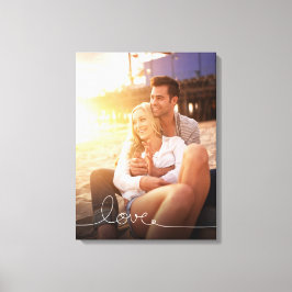 Loopy Kärlek Heart String Simple Knot Modern Photo Canvastryck