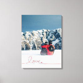 Loopy Kärlek Heart String Simple Knot Modern Photo Canvastryck