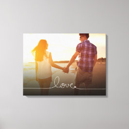 Loopy Kärlek Heart String Simple Knot Modern Photo Canvastryck