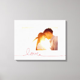 Loopy Kärlek Heart String Simple Knot Modern Photo Canvastryck