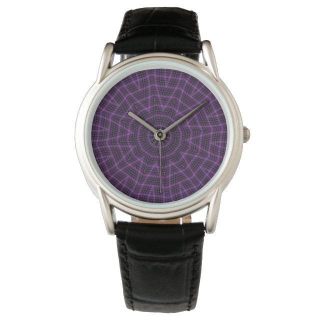 Loopy Pinot Noir-rutig Armbandsur (Framsida)