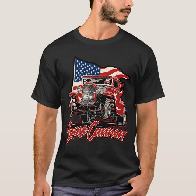 Loose Cannon - Red - Model A Gasser  T Shirt (Framsida)