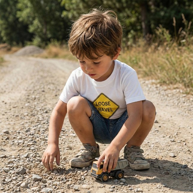 Loose Gravel Warning Sign Road Hazard  T Shirt (Skapare uppladdad)