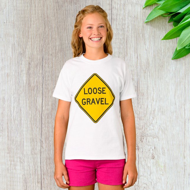 Loose Gravel Warning Sign Road Hazard  T Shirt (Skapare uppladdad)