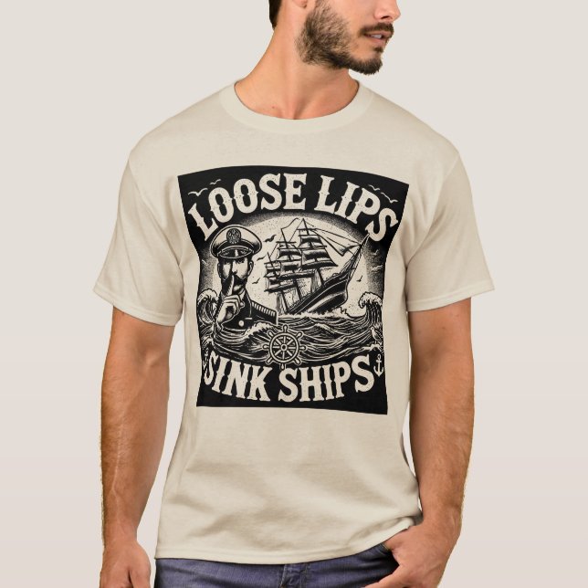 Loose Läppar Sink Fraktass T Shirt (Framsida)