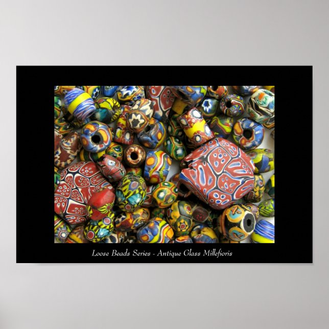 Loose Pärlor Series - Antique Millefiori Glass Poster (Framsidan)