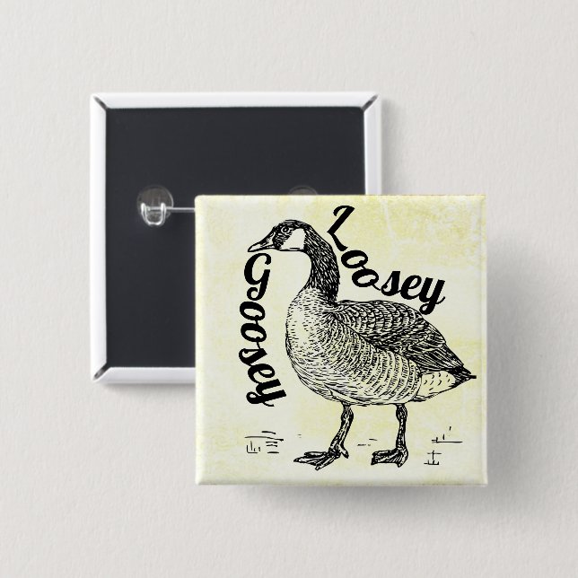 Loosey Goosey Button Knapp (Framsida & baksida)