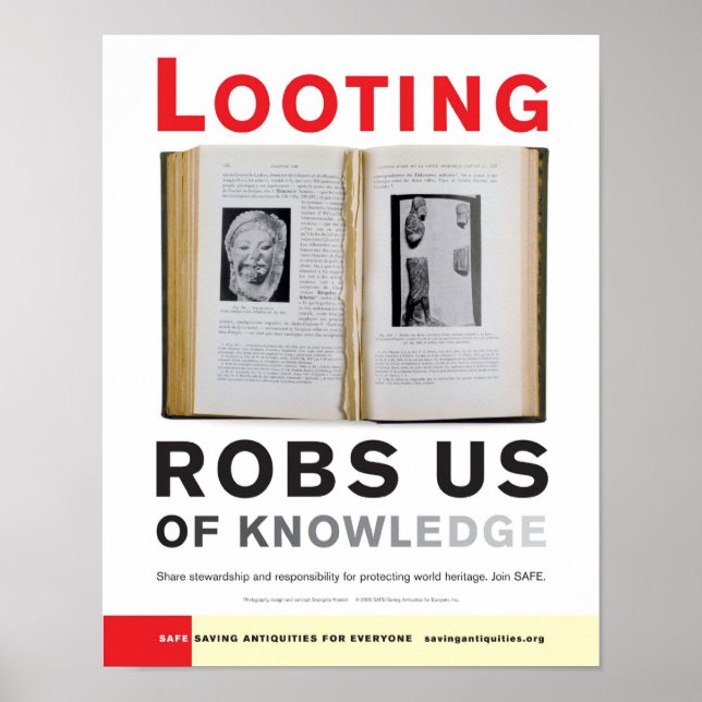 Looting Robs Us of Knowledge poster (Framsidan)