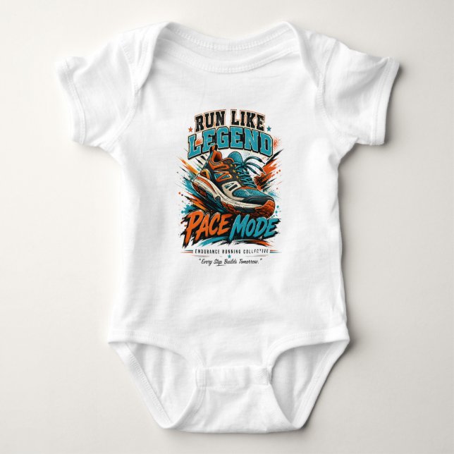 Löp som Legend Pace Mode Retro löparsko konst T Shirt (Framsida)