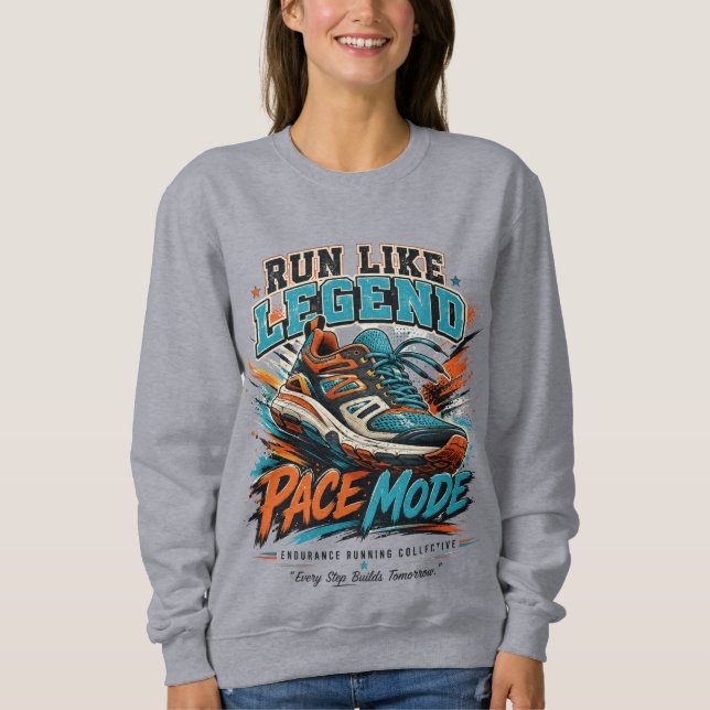 Löp som Legend Pace Mode Retro löparsko konst T Shirt (Framsida)