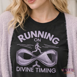 Löpa på gudomlig timing kristen löpartröja – t shirt