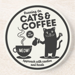 Löpa på katter och kaffe underlägg