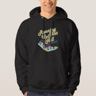 Löpa Upp Den Backen Retro Löpning Maraton Bana Hoodie