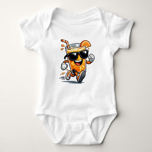 Löpande Apelsinjuice T Shirt (Framsida)