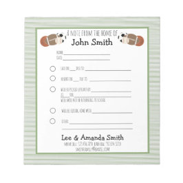 Löpande av Boll-meddelande Anteckningsblock