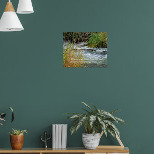 Löpande flod natur foto Rumi vers Poster