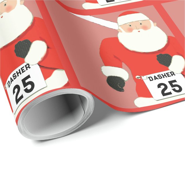 Löpande friidrott semesterpresent presentpapper (Rullad Hörn)