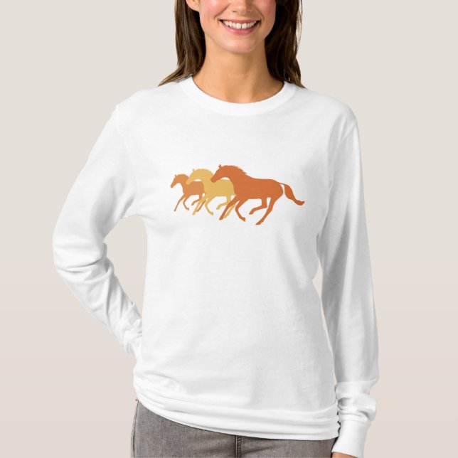 Löpande häst (Orange) Tee (Framsida)