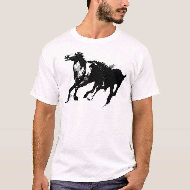 Löpande hästar tee (Framsida)