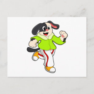 Löpande hund vykort