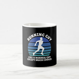 löpande kille kaffemugg