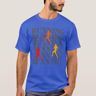 Löpande löpare joggare sport flicka present t shirt