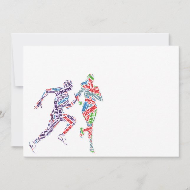 Löpande man och flicka (Framsida)