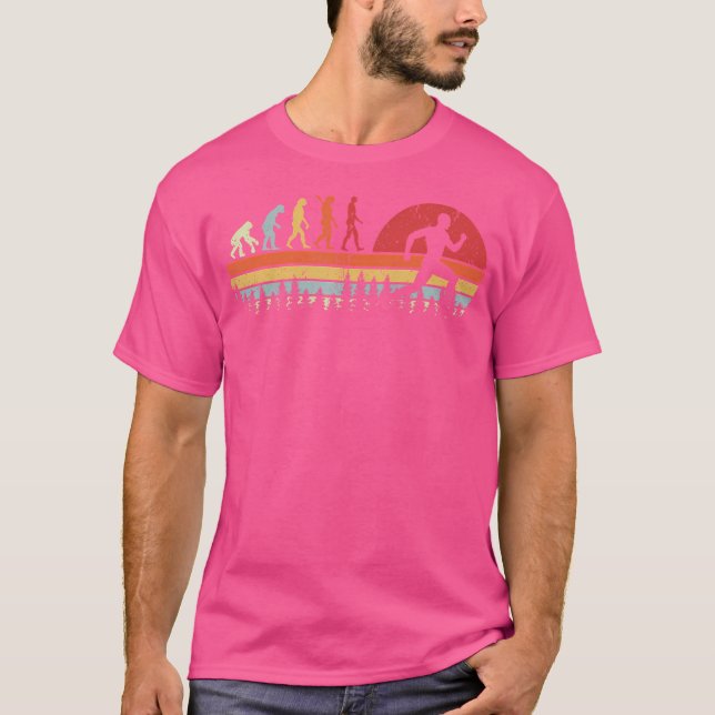 Löpande Mänsklig Evolution Löpare T Shirt (Framsida)