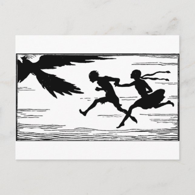 Löpande par vykort (Framsida)