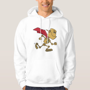 Löpande Robot Superhjälte Tecknad Karaktär Hoodie