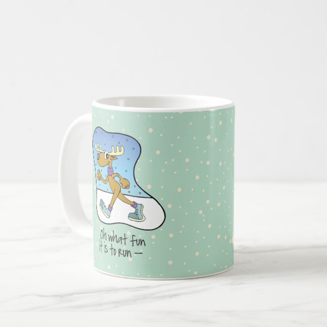 Löpande Träningsren Jul Kaffemugg (Framsida vänster)