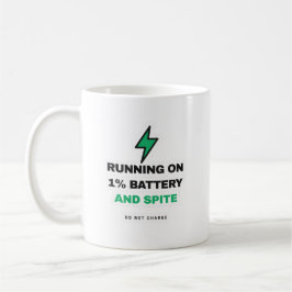 Lopar På 1 Procents Batteri Och Illvilja Rolig Mug Kaffemugg