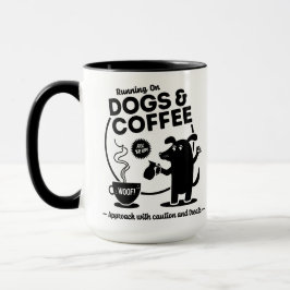 Löpar på hundar och kaffe 15 oz. Combo Mugg