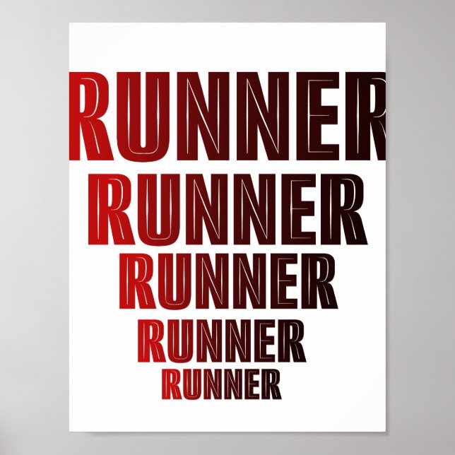 Löpar typografi design poster (Framsidan)