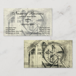 Löparbandsdriven armborst av Leonardo da Vinci Visitkort