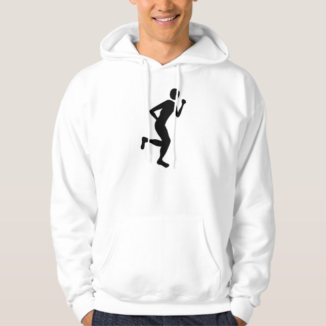 Löpare (Man) - Svart Sweatshirt (Framsida)